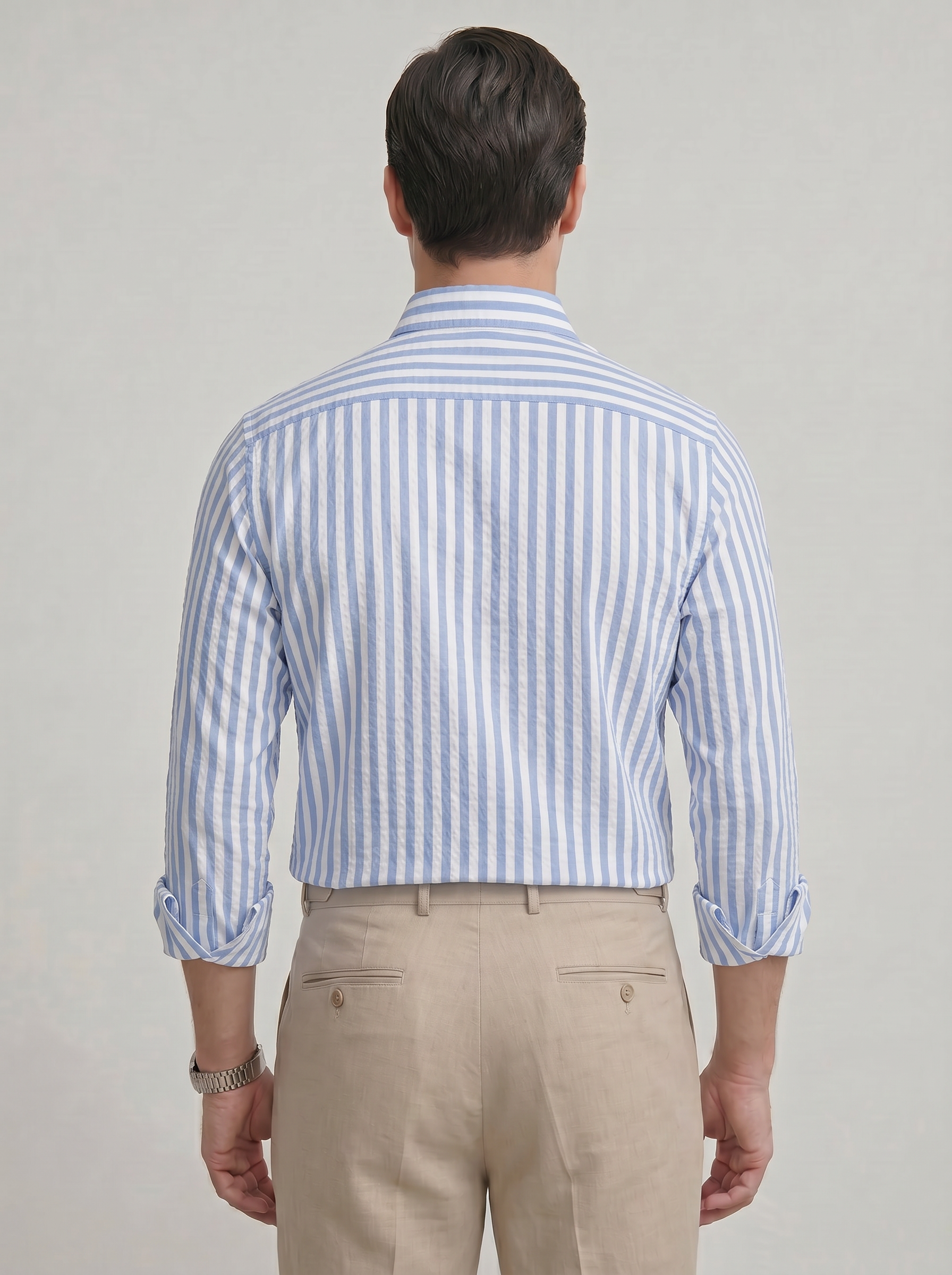 The Amalfi Seersucker Shirt Blue
