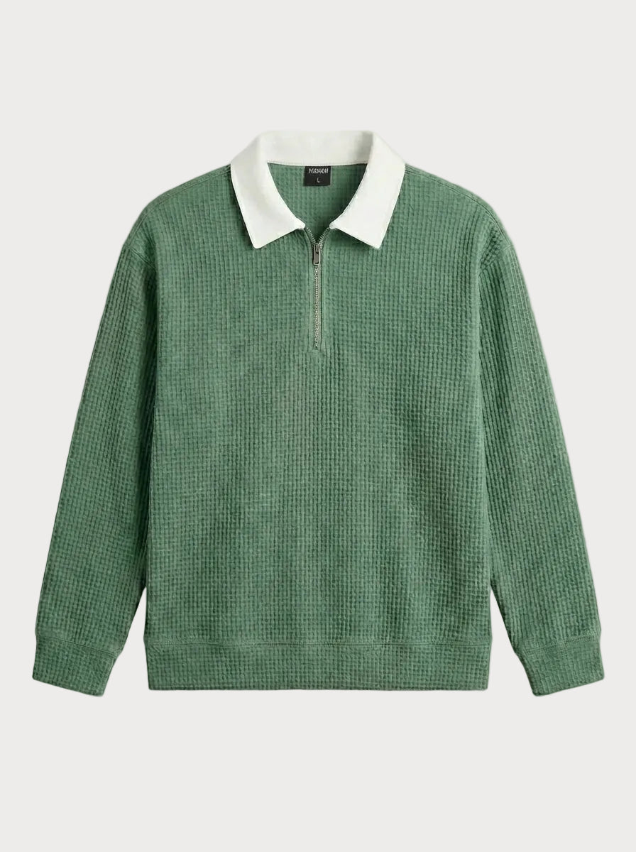 Waffle Structure Knit Green