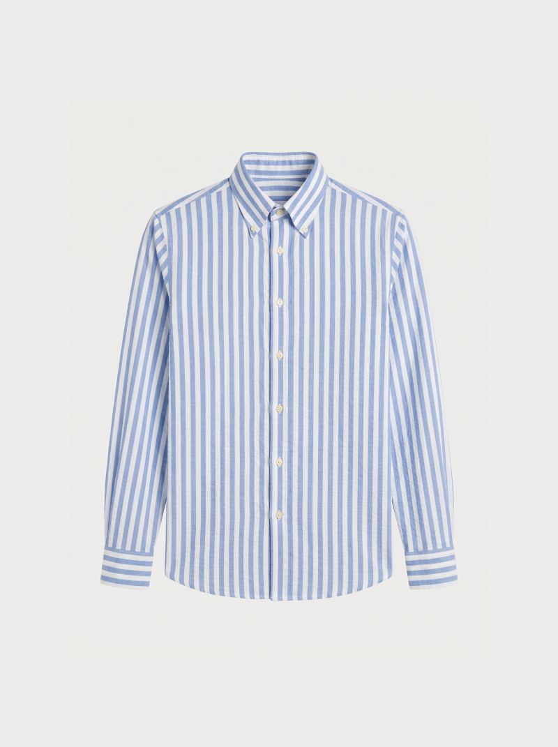 The Amalfi Seersucker Shirt Blue