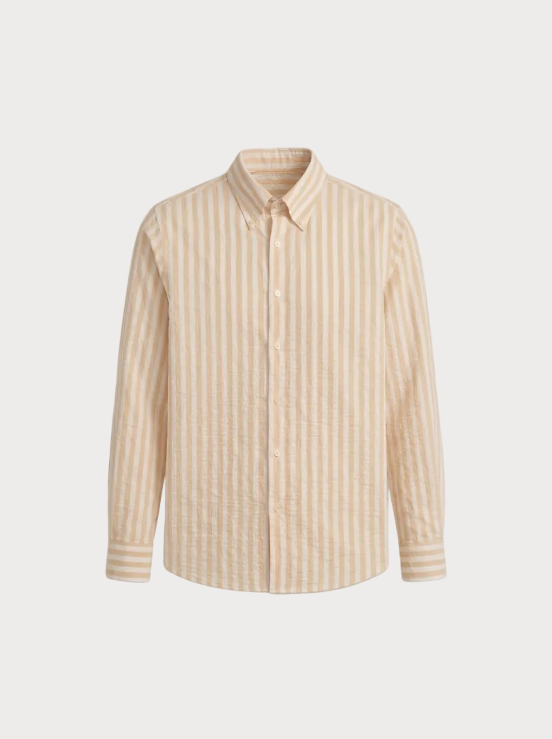 The Amalfi Seersucker Shirt Yellow