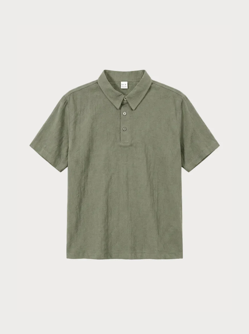 Capri Linen Polo Green