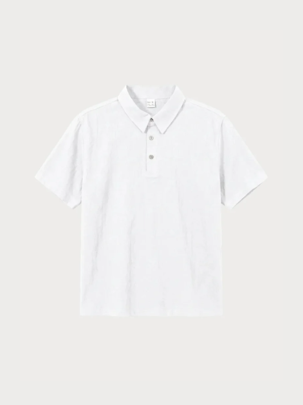 Capri Linen Polo White