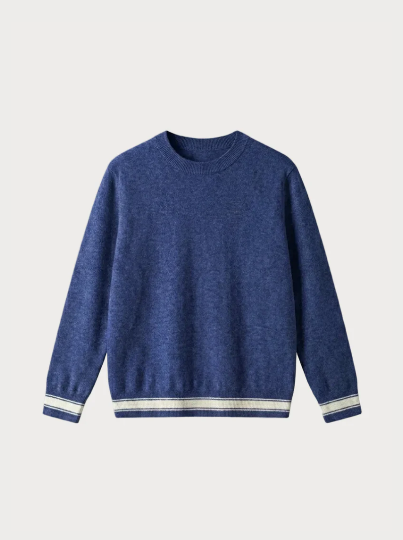 Cashmere Crew Neck Sweater navy blue