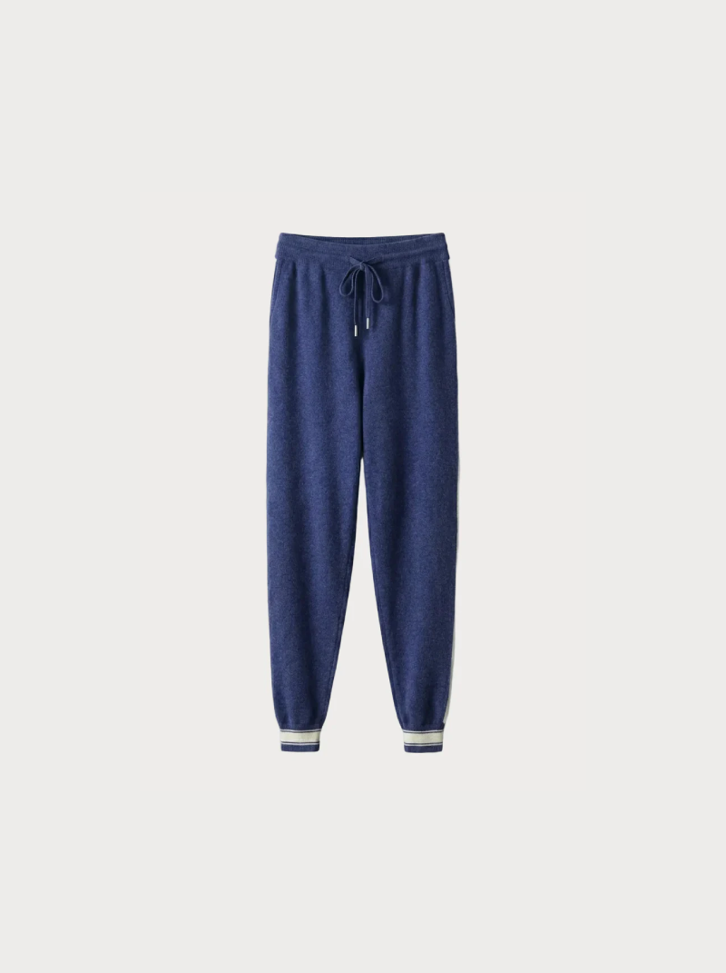 Cashmere trousers navy blue