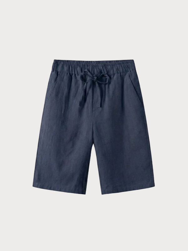 Linen Summer Shorts Navy Blue