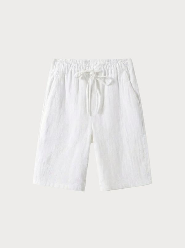 Linen Summer Shorts White