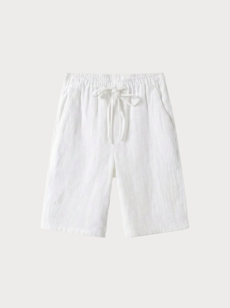 Linen Summer Shorts White