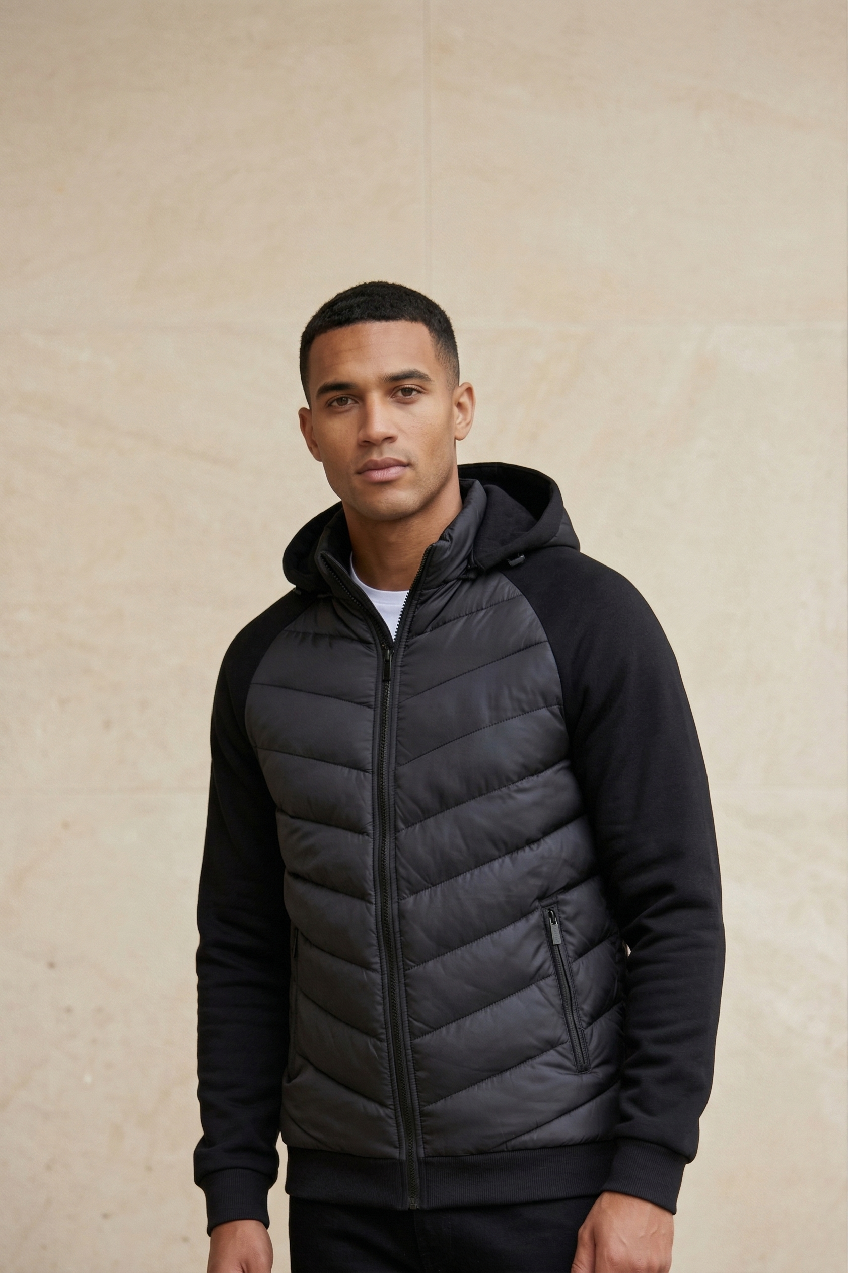 Modern Quilted Jacket Grey