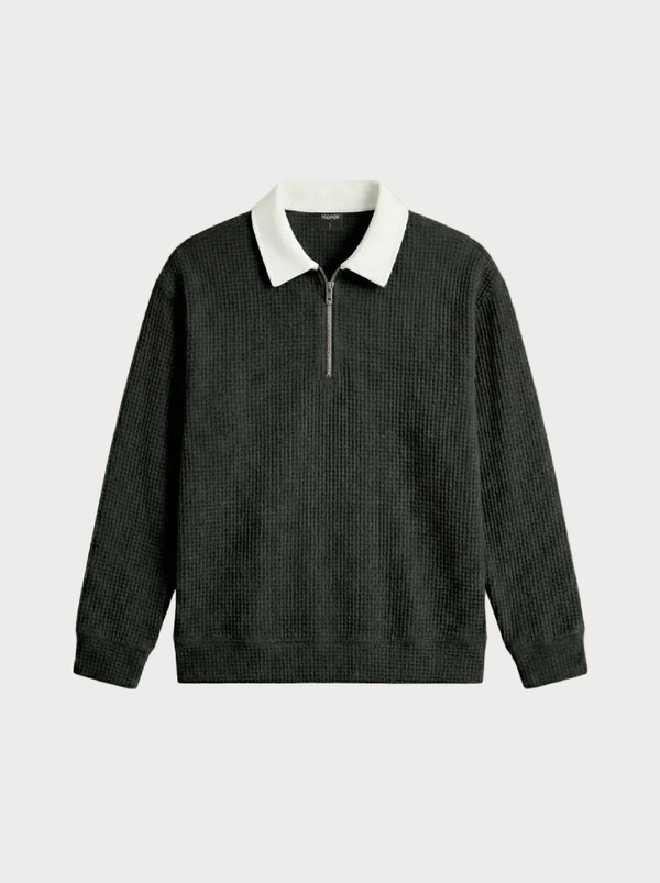 Waffle Structure Knit Black
