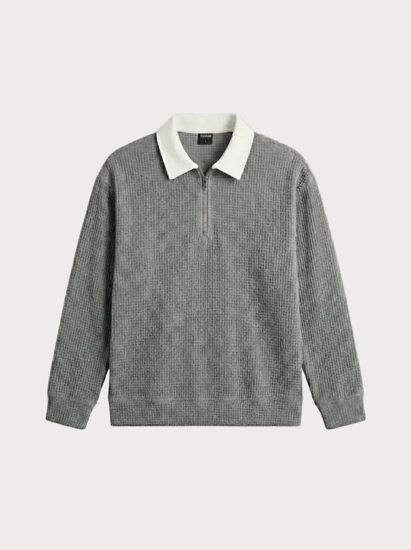 Waffle Structure Knit Grey